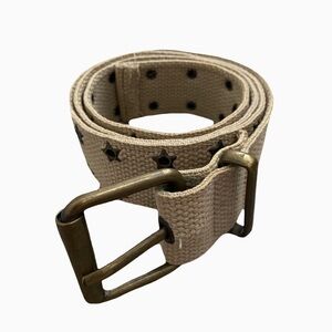 Vintage Star Studded Cream Belt